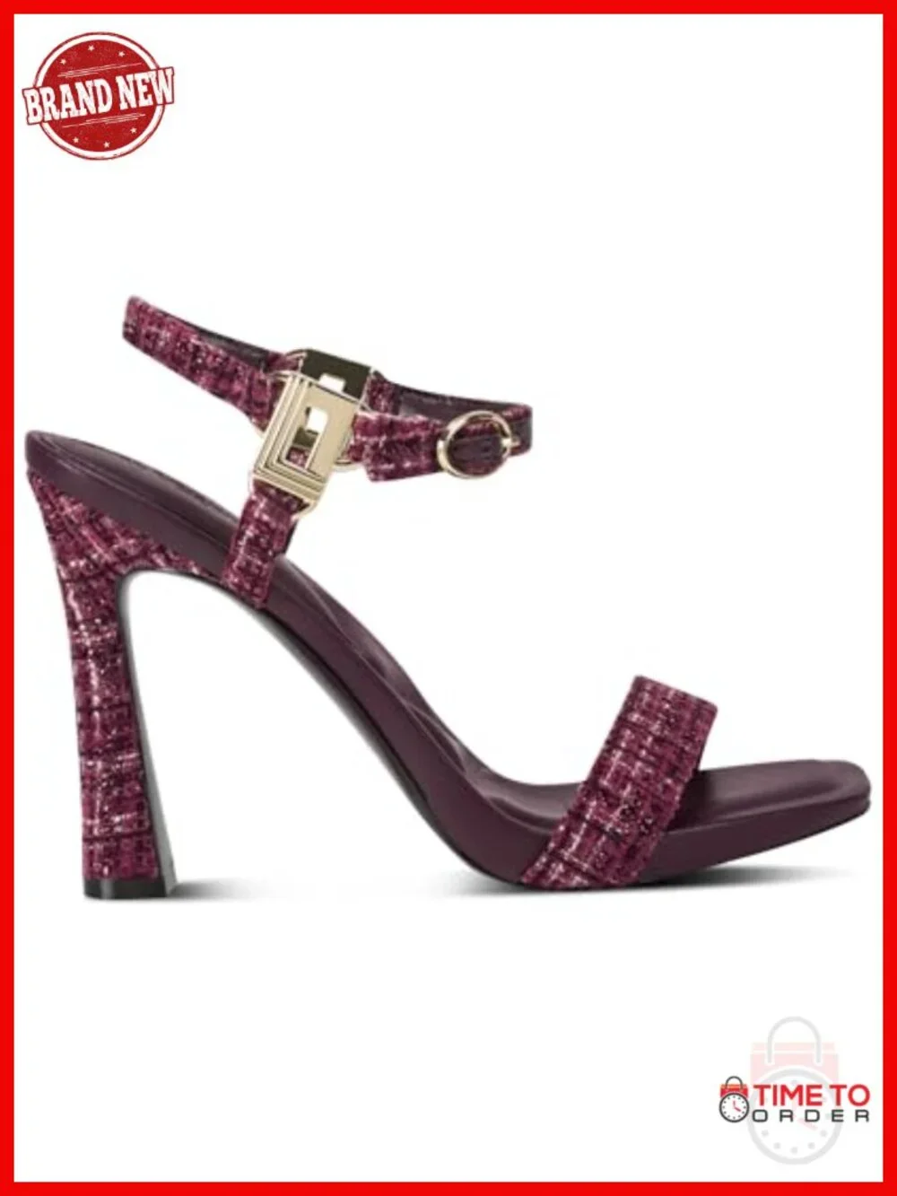 Evening Ankle Strap Dress Heel with Cushioned Insole